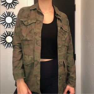 TOPSHOP Utility Camouflage Camo Jacket Shirt Sz 2
